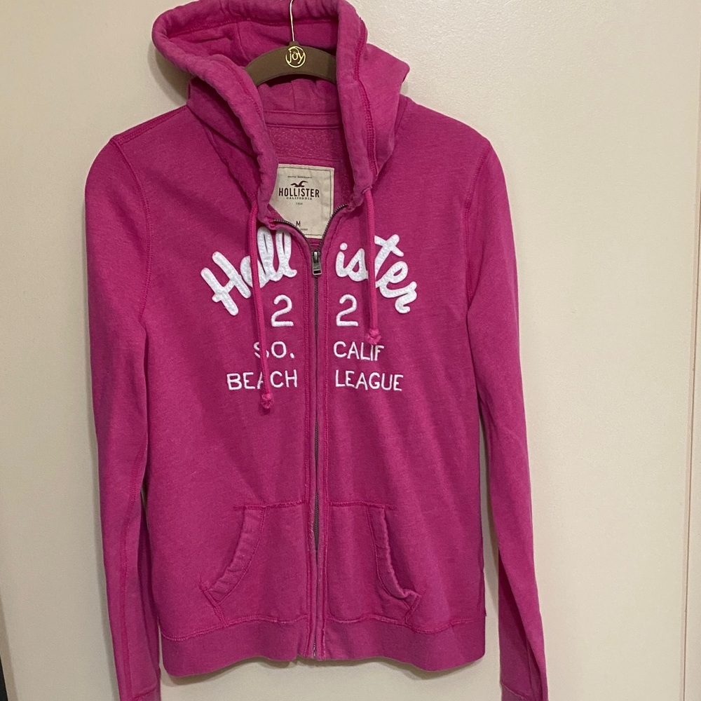 Hollister Pink/Fuchsia Zip-Up Jacket